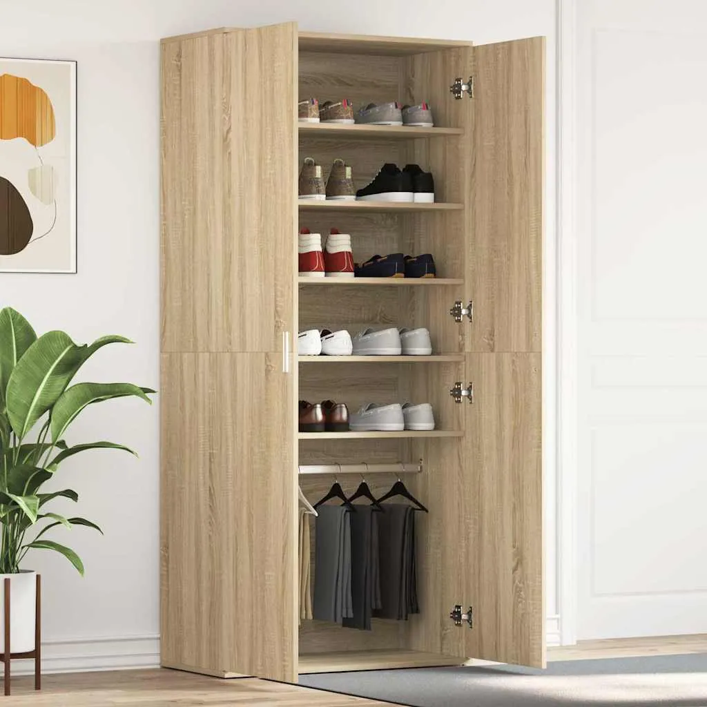 vidaXL Ormar za cipele 80 x 39 x 178 cm Konstruirano drvo Sonoma hrast - Venlo