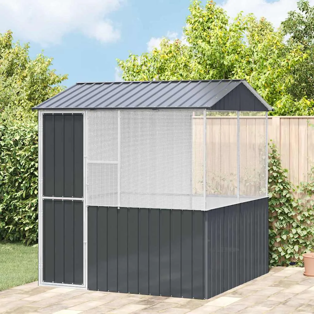 vidaXL Kavez za ptice Antracit 215 x 209 x 230 cm Cinkani čelik - Venlo