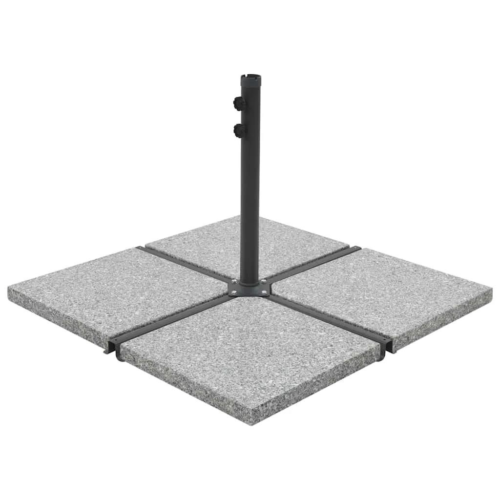 vidaXL Utezi za suncobran 4 kom sivi granitni kvadratni 100 kg - Venlo