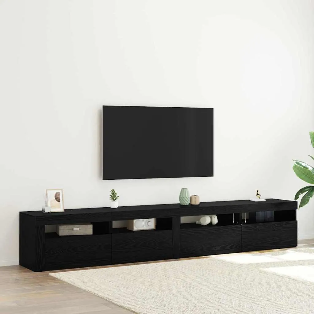vidaXL Set TV komoda 3 kom. Crni hrast Konstruirano drvo - Venlo