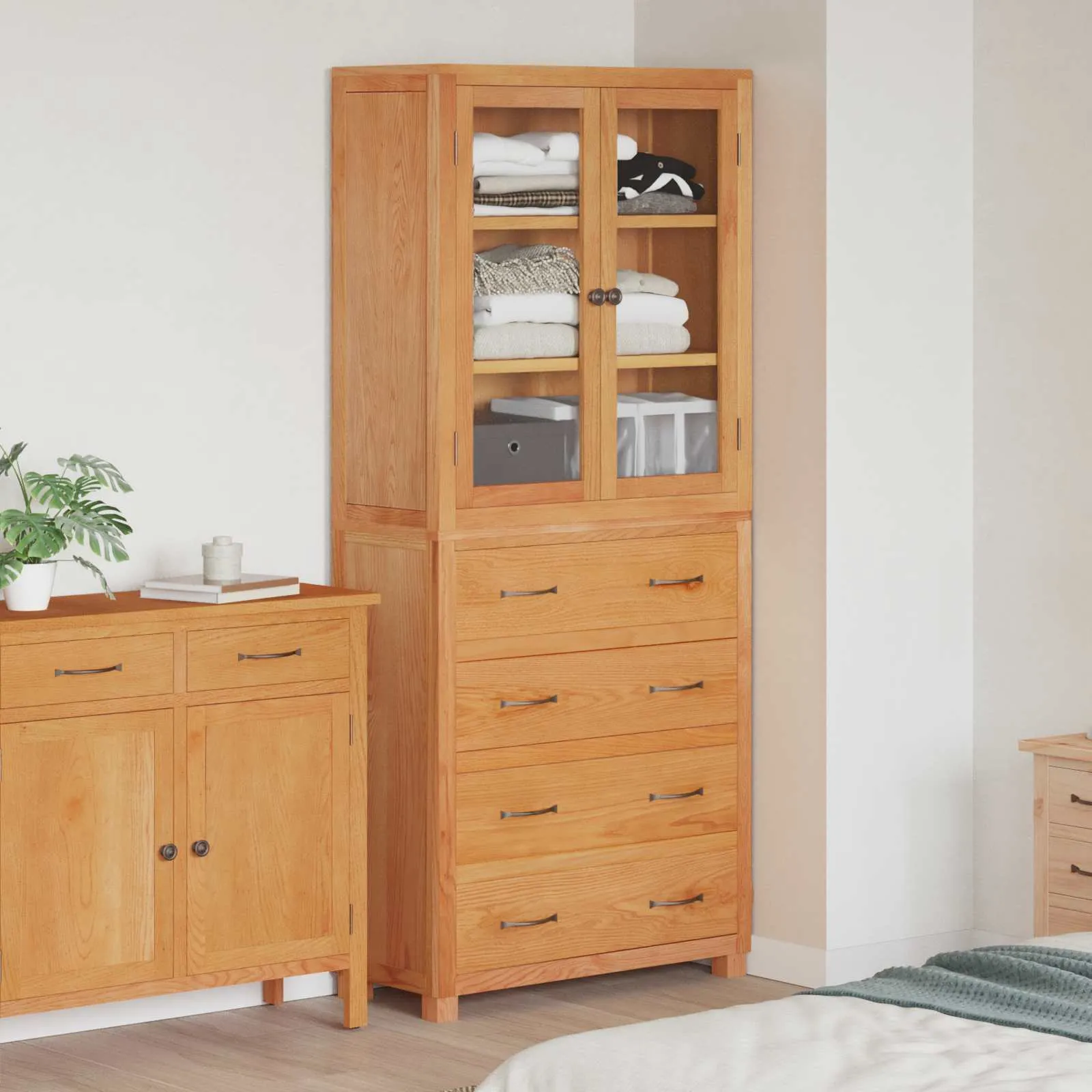 vidaXL Set namještaja za pohranu 2 kom. Prirodna 80 x 35 x 185 cm - Venlo