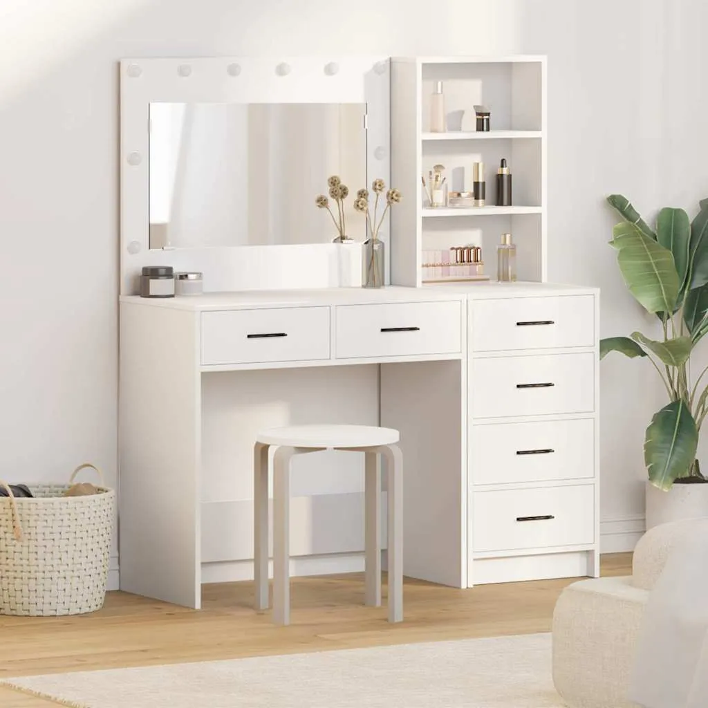 vidaXL Toaletni stol 2 kom. Bijelo 78.5 x 41 x 135 cm - Venlo