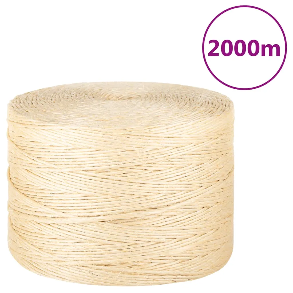 vidaxl uže od 100 % sisala 3 mm 2000 m - slika 1