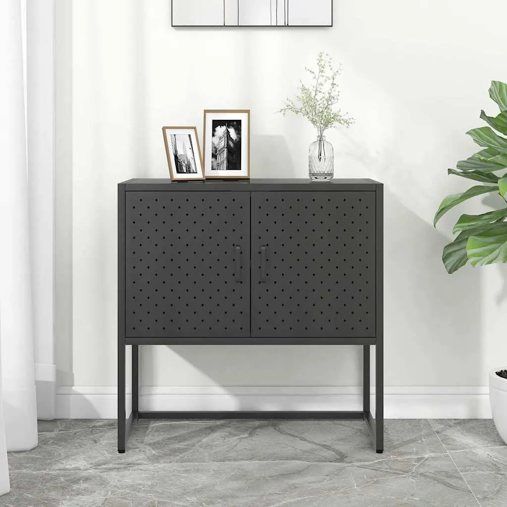 vidaXL Komoda antracit 75 x 35 x 75 cm čelična - Venlo