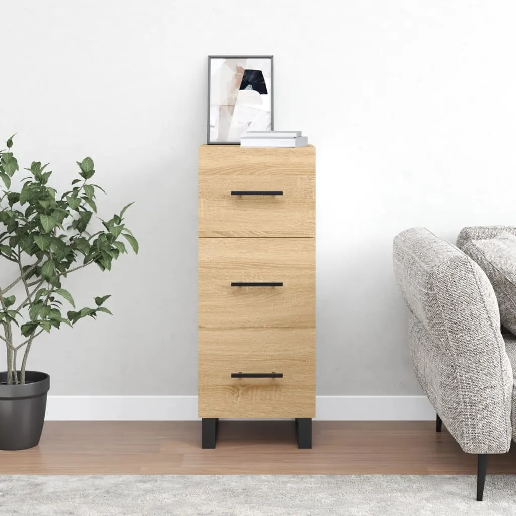 vidaXL Komoda boja hrasta sonome 34,5x34x90 cm od konstruiranog drva - Venlo
