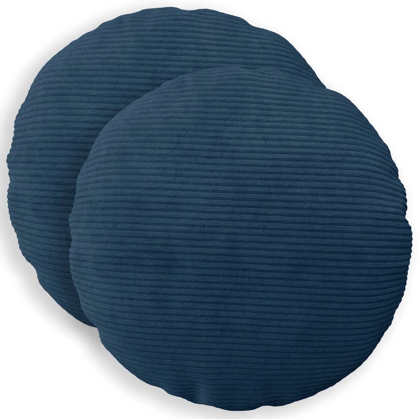 vidaxl presvlaka za jastuk 2 pcs heerlen mornarsko plava ø 50 cm kord - slika 1
