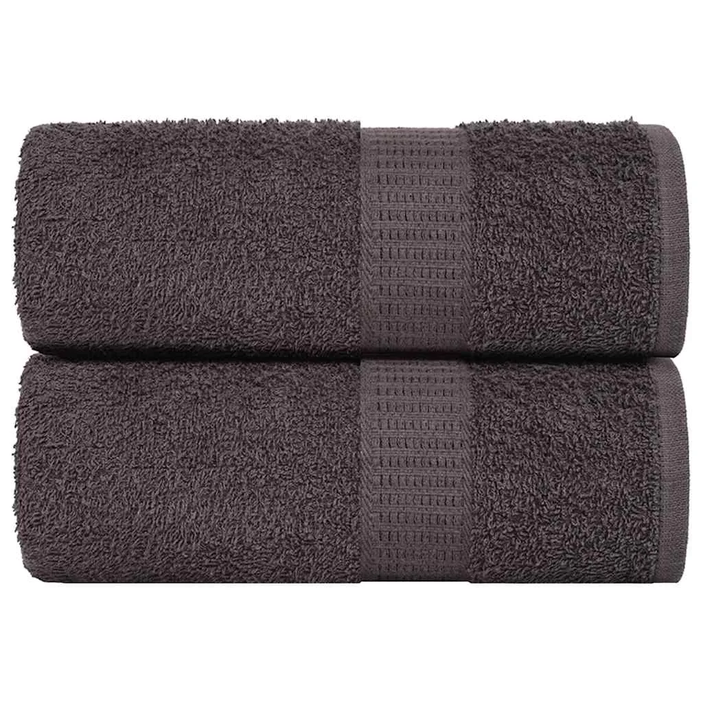 vidaxl ručnici za goste frogn 2 kom. antracit 30x50 cm 360 g/m² - slika 1