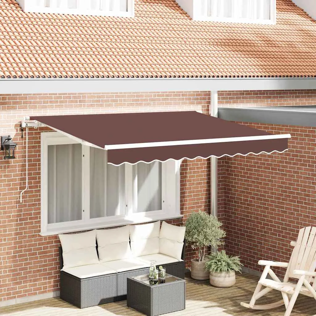 vidaXL Povlačivi tende Smeđa 350 x 200 cm tkanina - Venlo