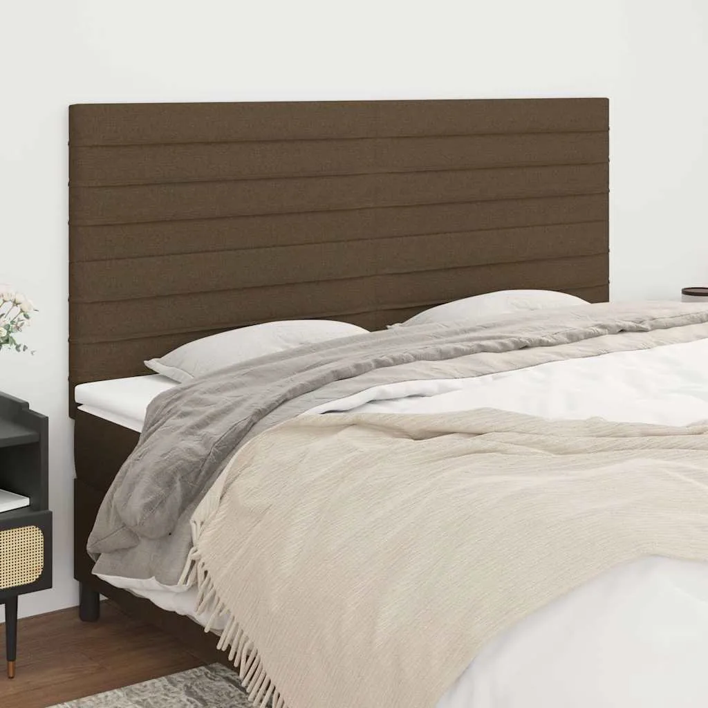 vidaXL Uzglavlje tamnosmeđe 160x5x118/128 cm tkanina - Venlo
