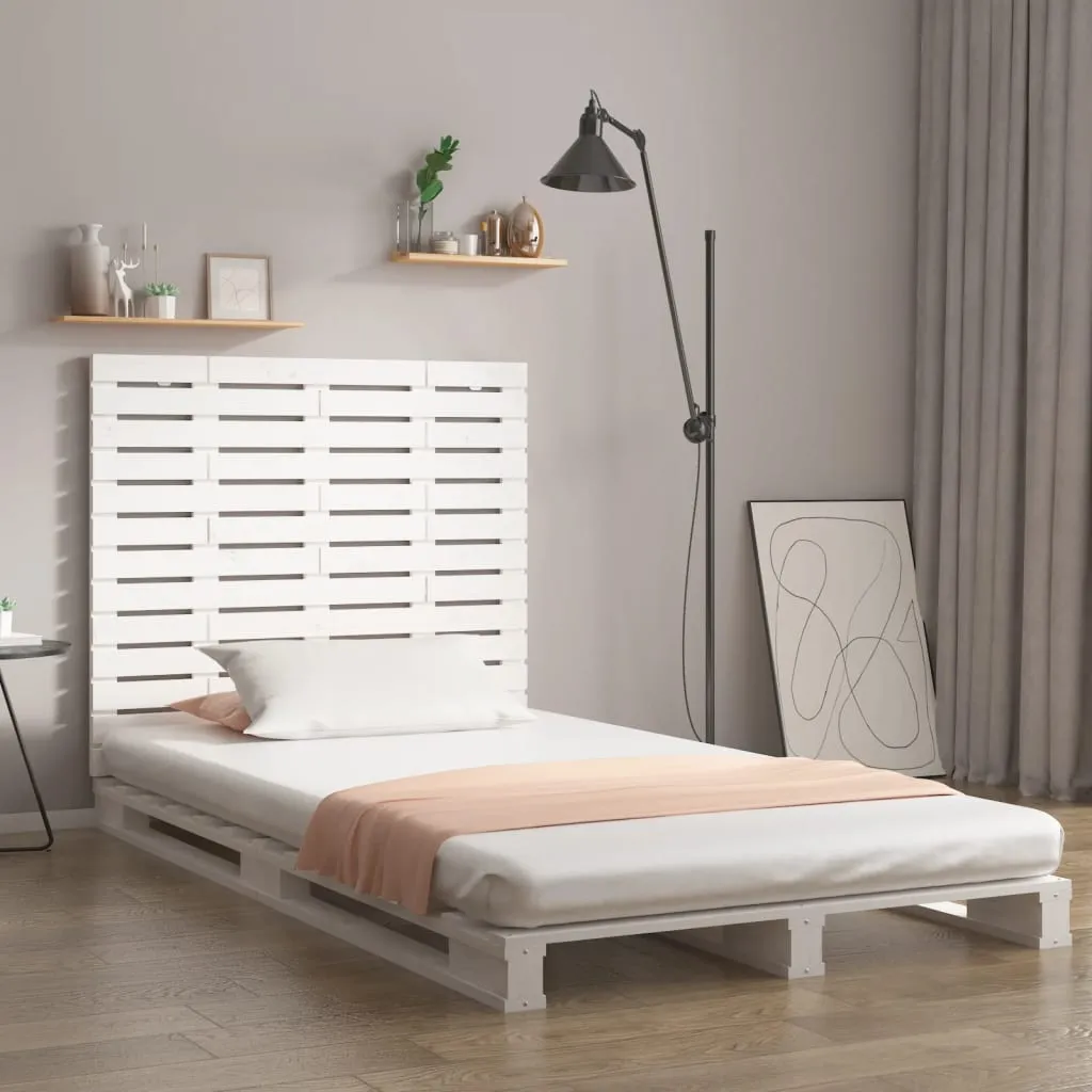vidaXL Zidno uzglavlje bijelo 146x3x91,5 cm od masivne borovine - Venlo