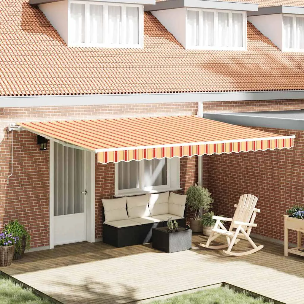 vidaXL Povlačivi tende Žuta i narančasta 450 × 300 cm - Venlo