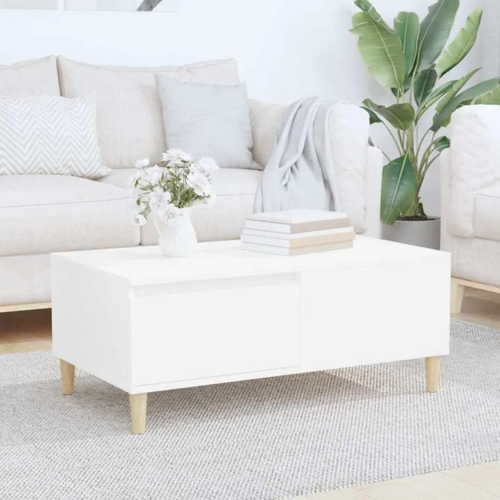 vidaXL Stolić za kavu bijeli 90 x 50 x 36,5 cm od konstruiranog drva - Venlo