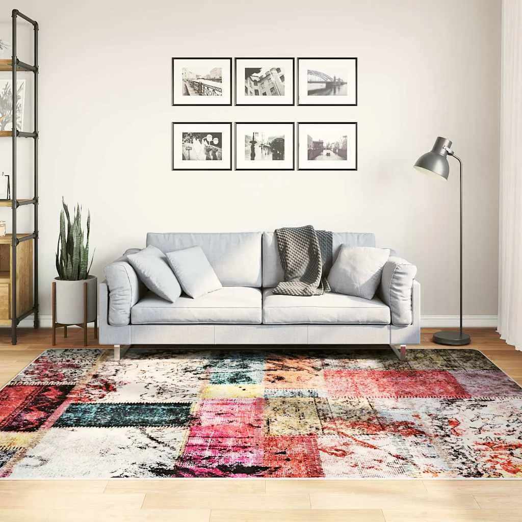 vidaXL Perivi tepih s patchworkom 160 x 320 cm raznobojni - Venlo