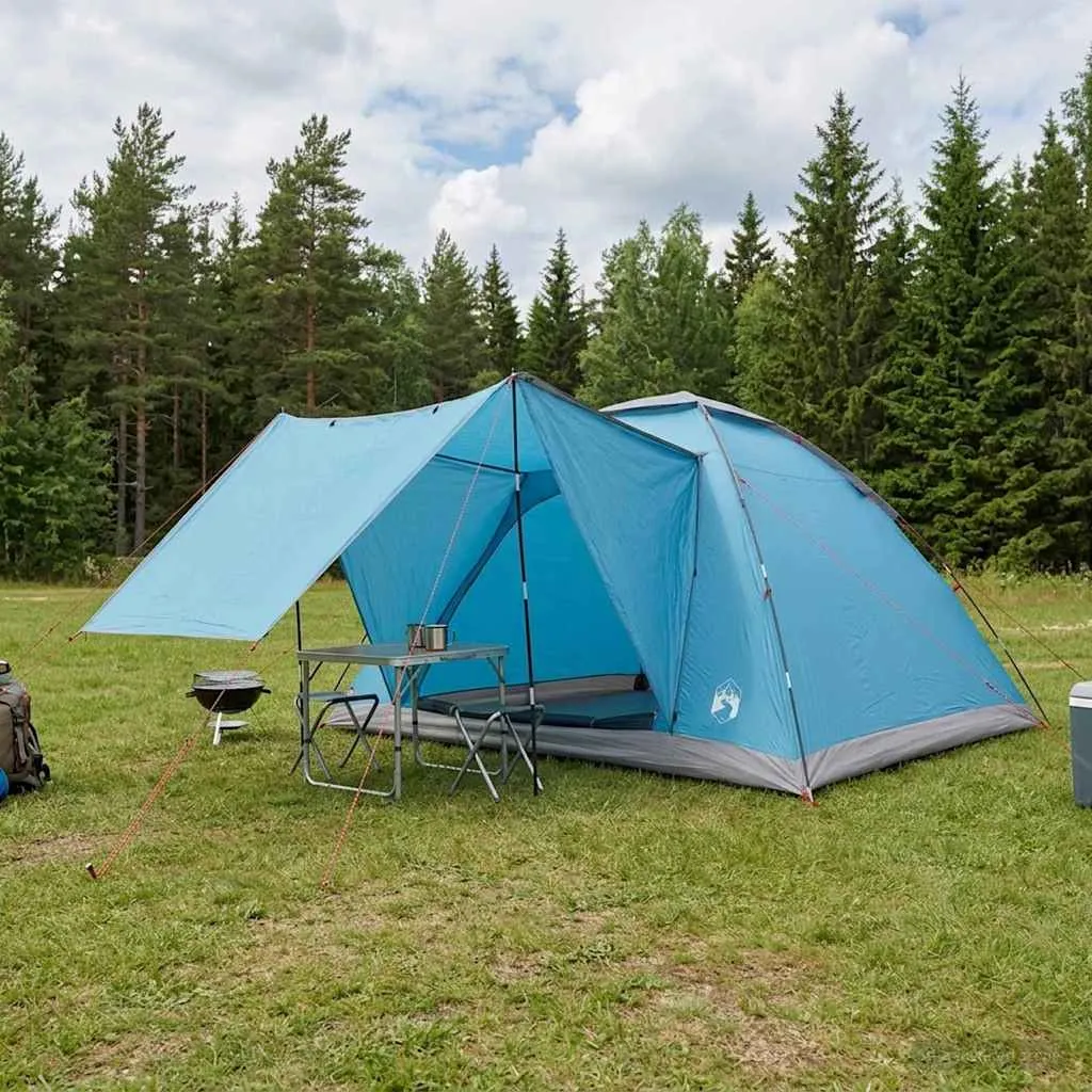 vidaxl kamping šator 6-osobni plava poliester i čelik - slika 1