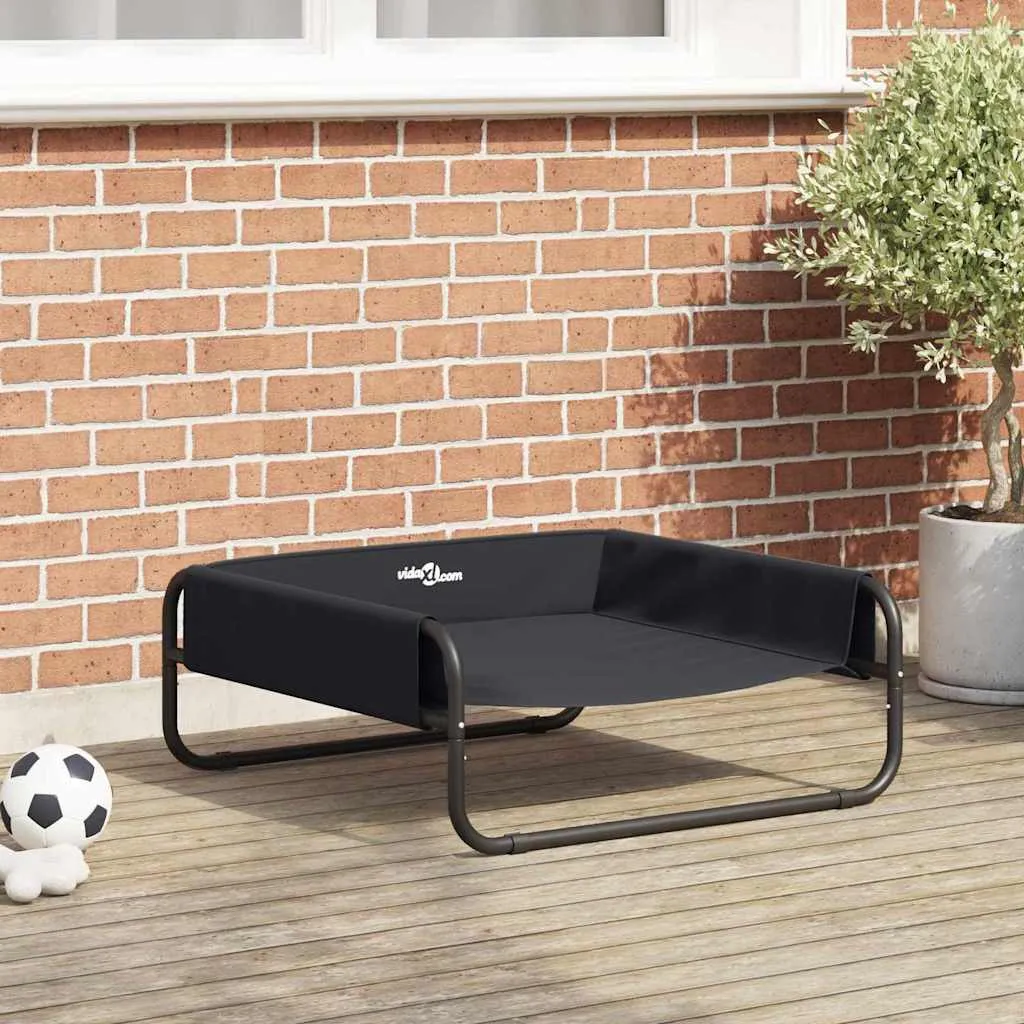 vidaxl krevet za psa crna 75 x 75 x 30 cm čelik - slika 1