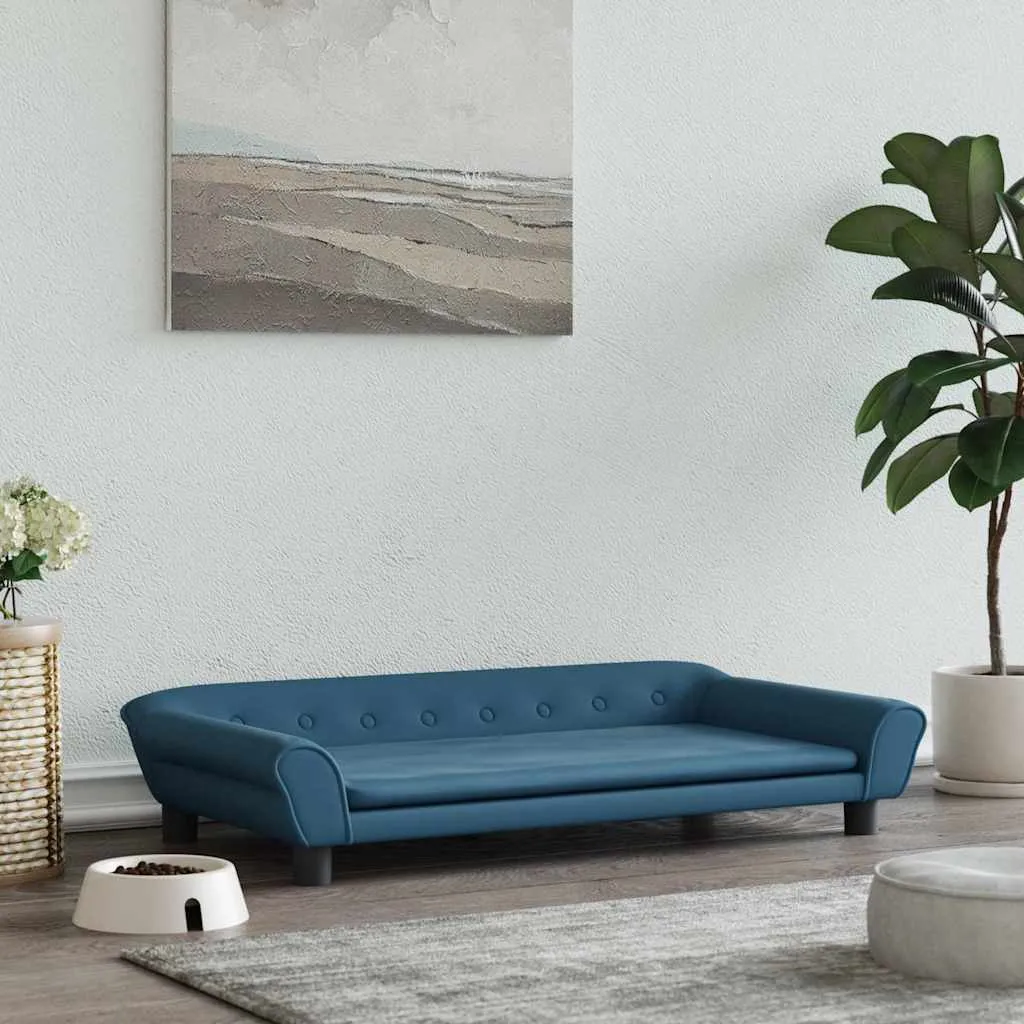 vidaXL Krevet za pse plavi 100 x 50 x 21 cm baršunasti - Venlo