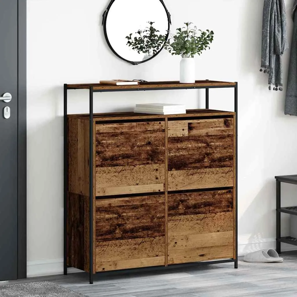 vidaXL Ormar za cipele 100 x 34 x 112 cm Konstruirano drvo Staro drvo - Venlo