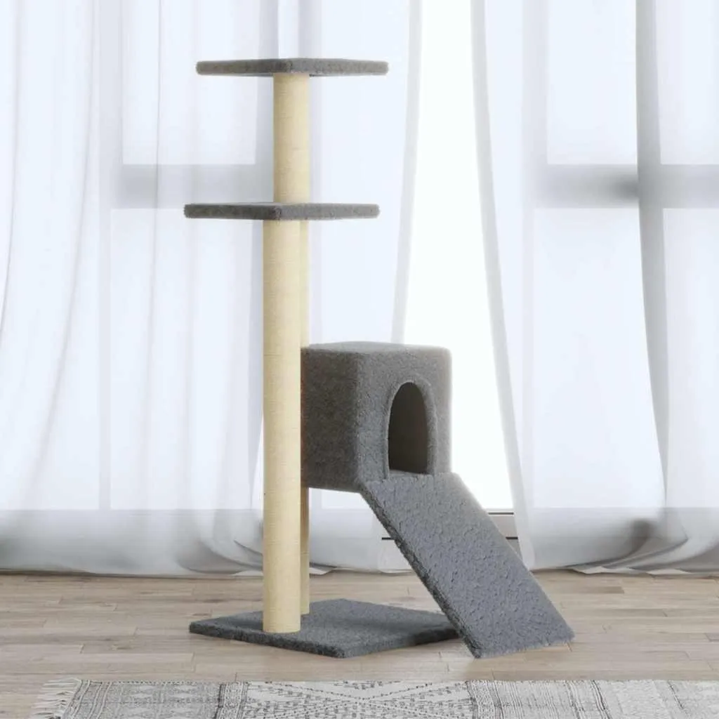 vidaxl penjalica za mačke sa stupovima za grebanje svjetlosiva 92 cm - slika 1