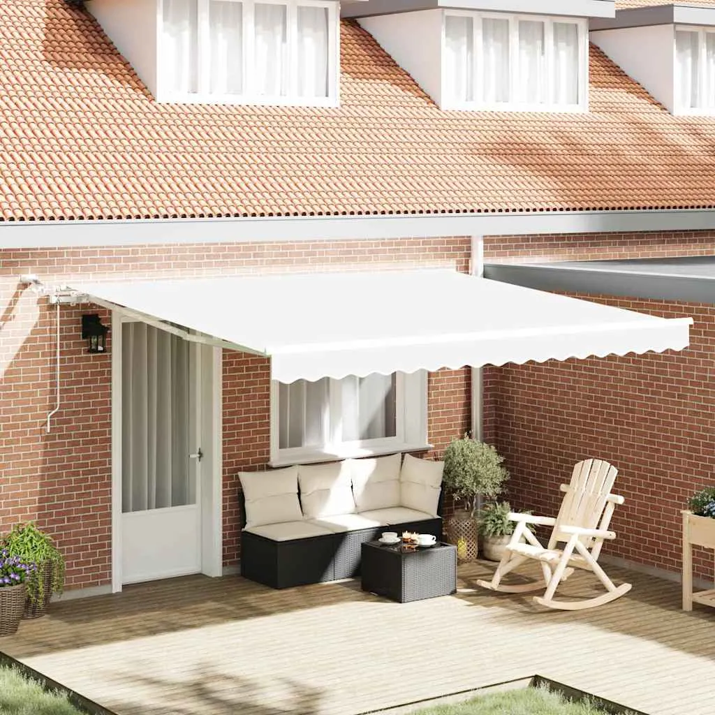 vidaXL Povlačivi tende Bijela 400 × 350 cm Poliester - Venlo