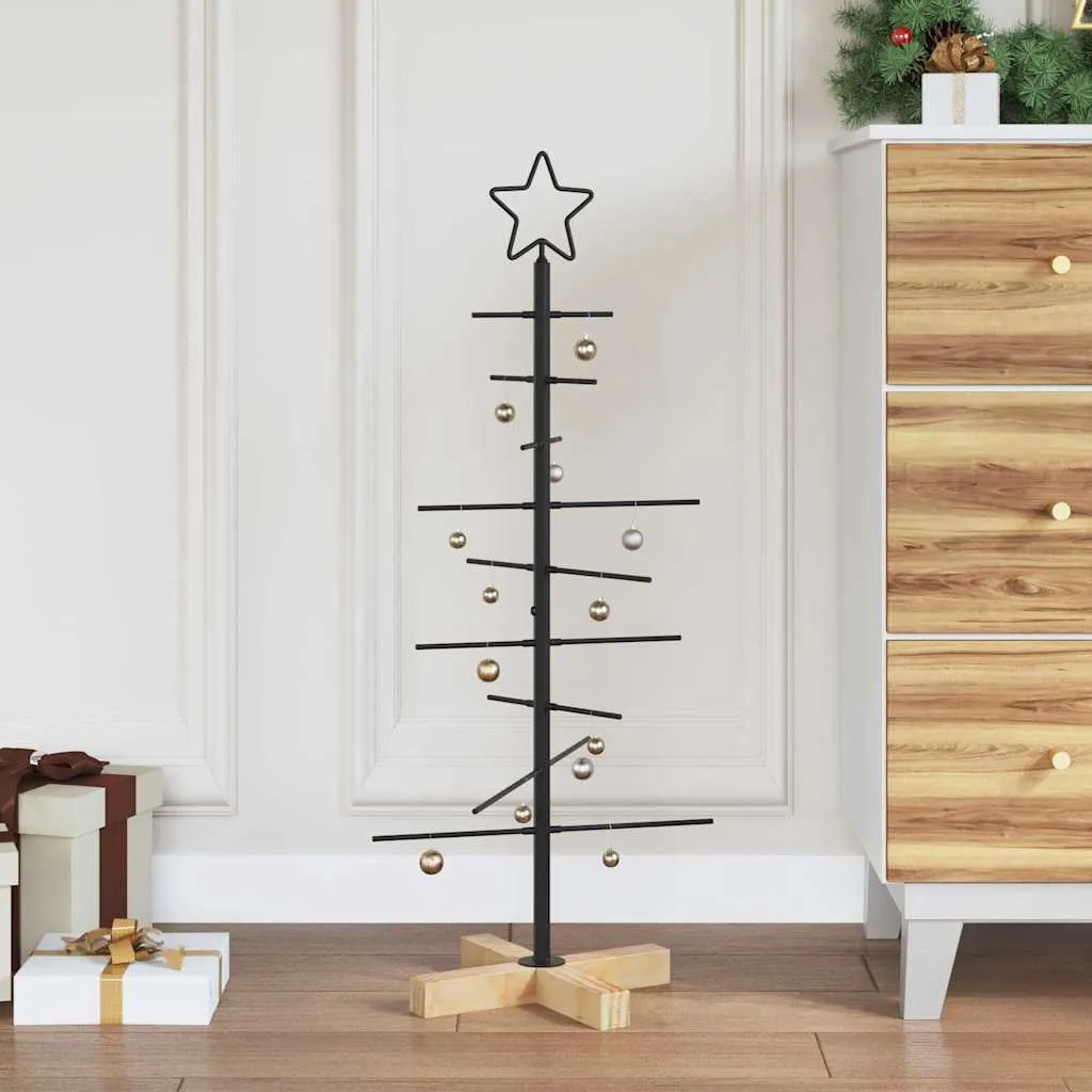 vidaxl metalna božićna jelka crna 89 cm čelik s praškastim premazom - slika 1