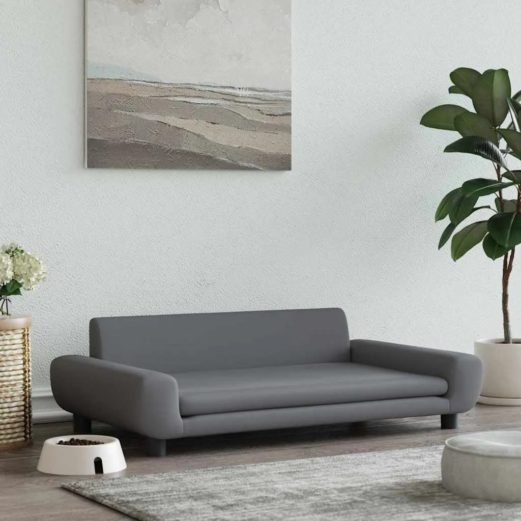 vidaXL Krevet za pse tamnosivi 100 x 54 x 33 cm baršunasti - Venlo
