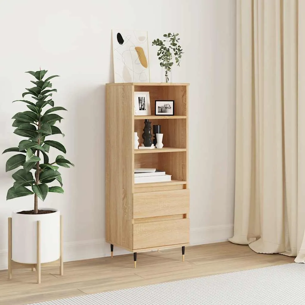 vidaXL Visoka komoda hrasta sonome 40x36x110 cm od konstruiranog drva - Venlo