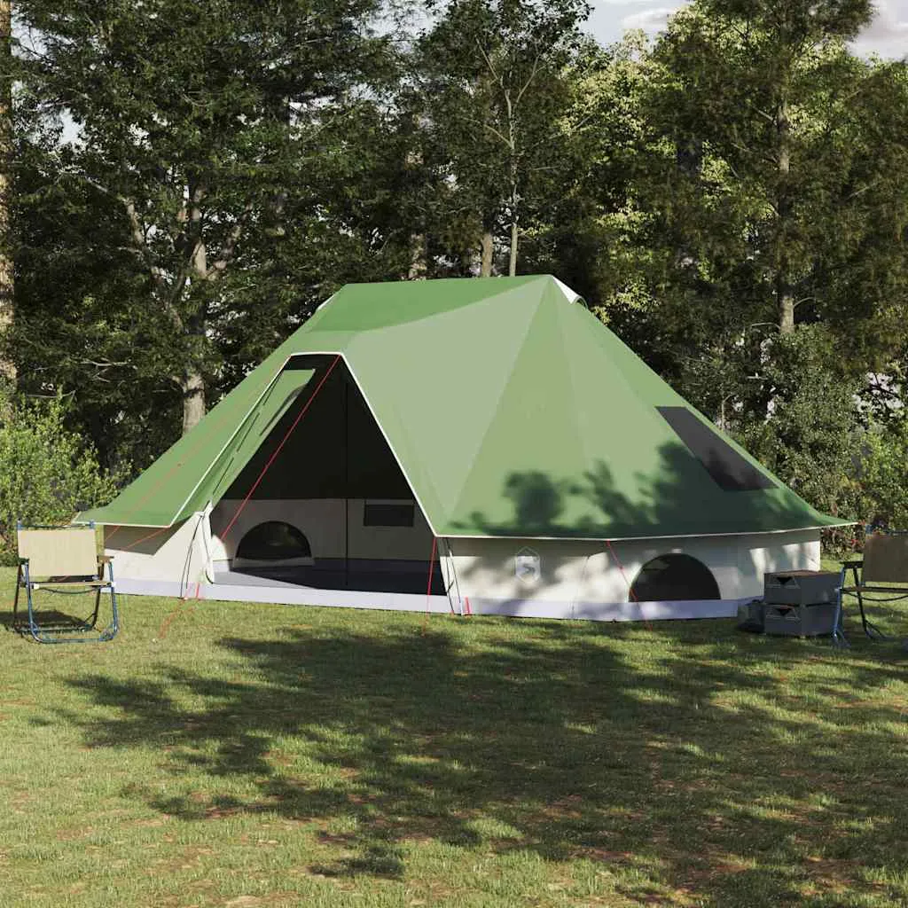 vidaxl tipi šator 10-osobni zelena taft - slika 1