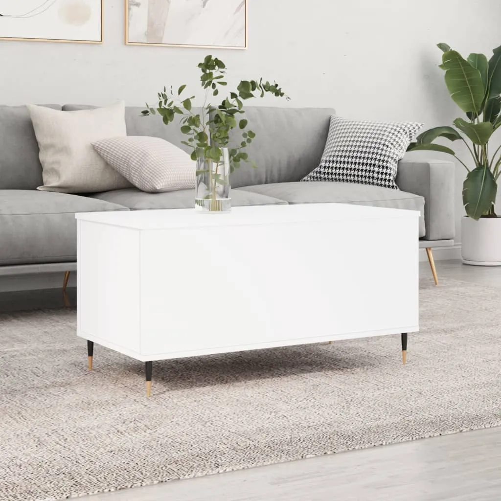 vidaXL Stolić za kavu bijeli 90 x 44,5 x 45 cm od konstruiranog drva - Venlo