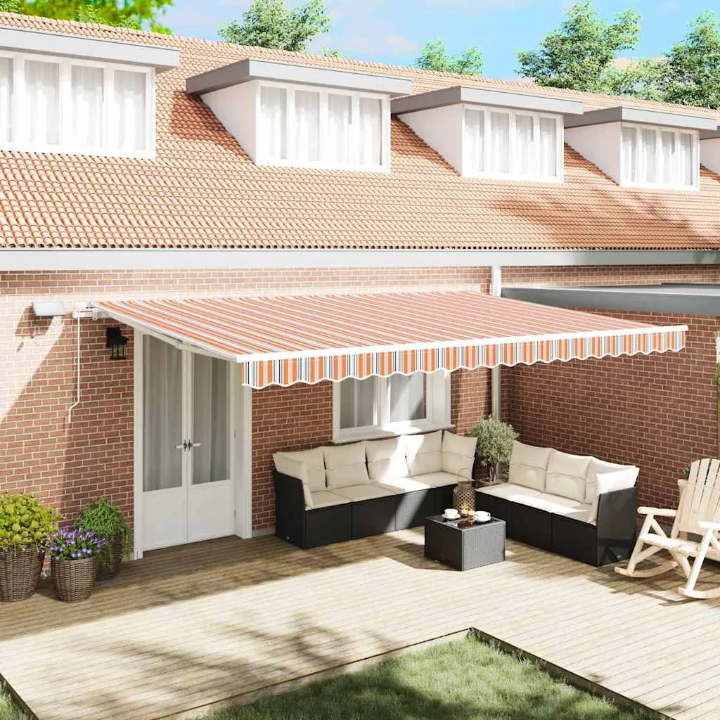 vidaXL Povlačivi tende Šareni 500 x 300 x 165 cm Tkanina i Aluminij - Venlo