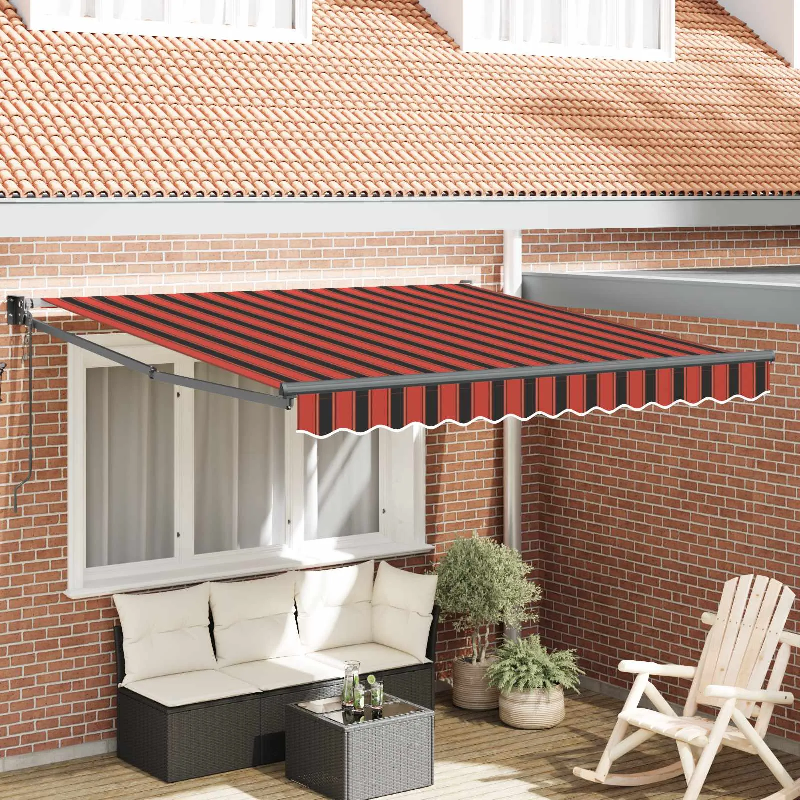 vidaXL Povlačivi tende Narančasta 300 x 250 cm Poliester i metal - Venlo