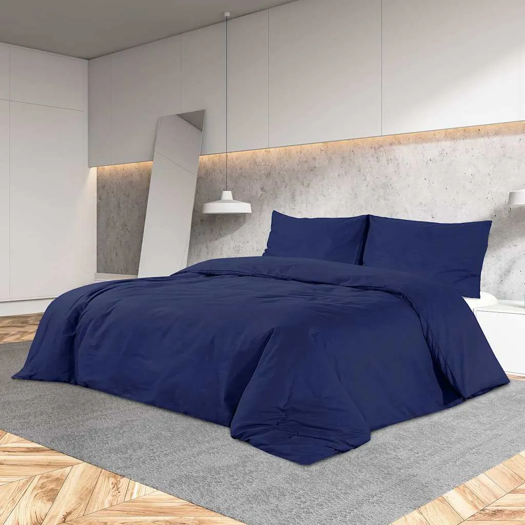 vidaXL Set posteljine za poplun modri 200x220 cm lagana mikrovlakna - Venlo