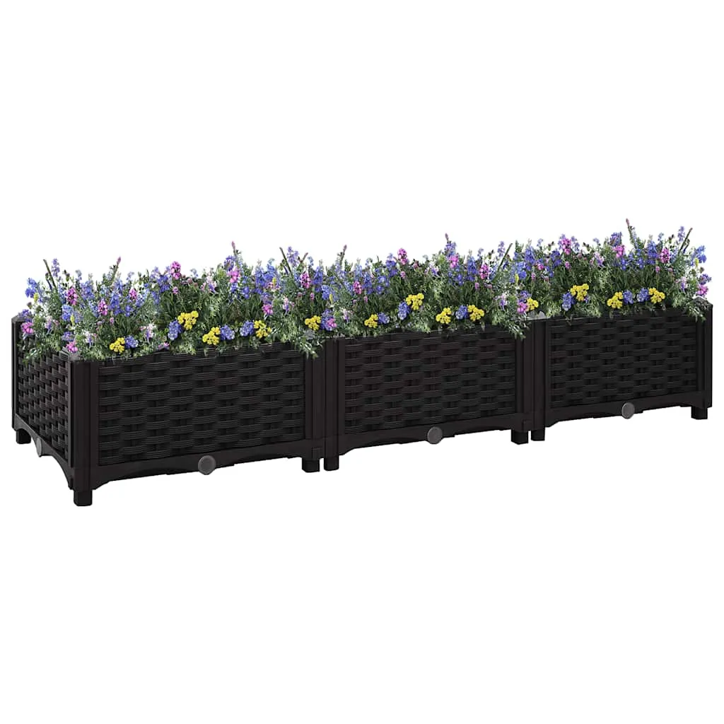 vidaXL Povišena gredica 120 x 40 x 23 cm od polipropilena - Venlo