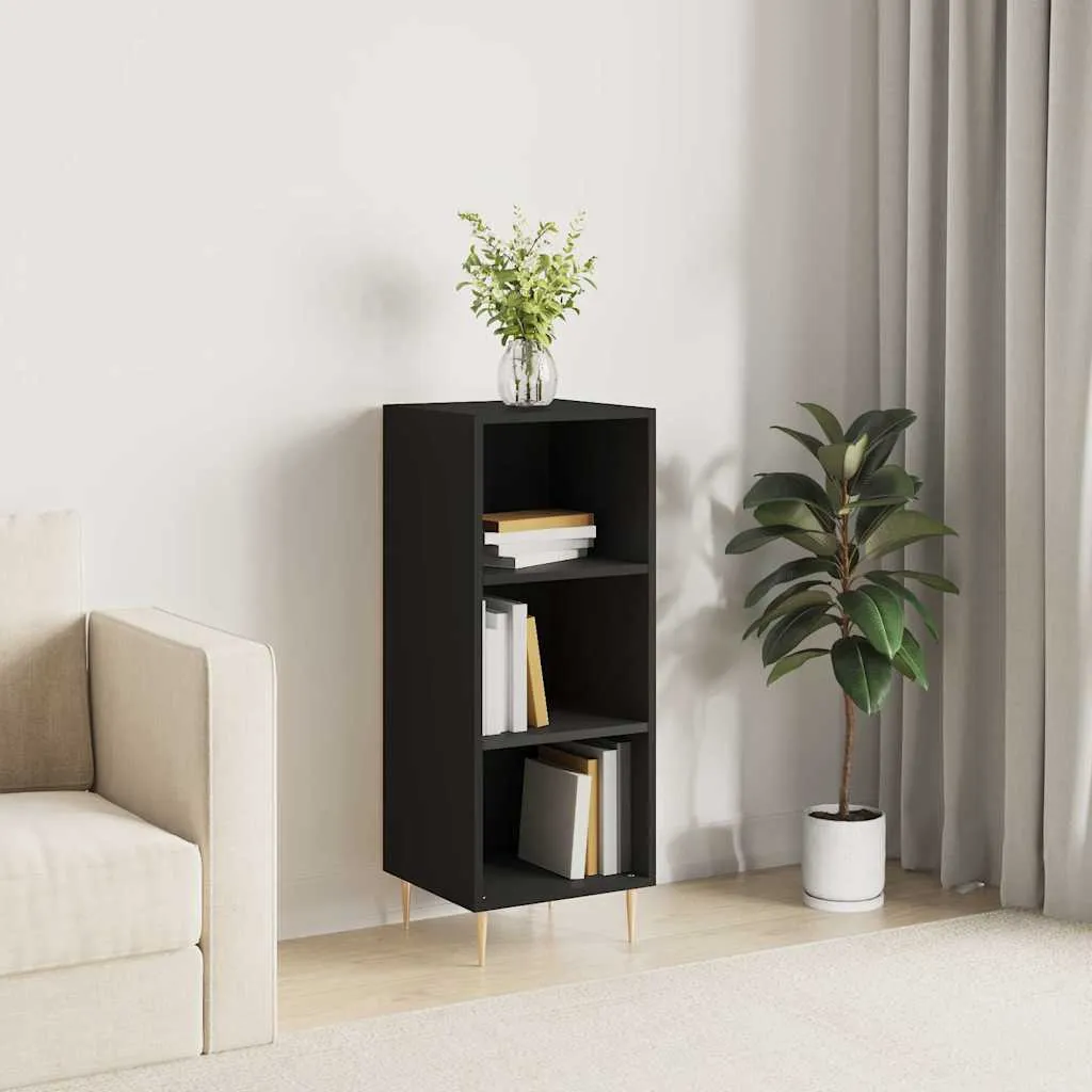 vidaXL Komoda crna 34,5 x 32,5 x 90 cm od konstruiranog drva - Venlo