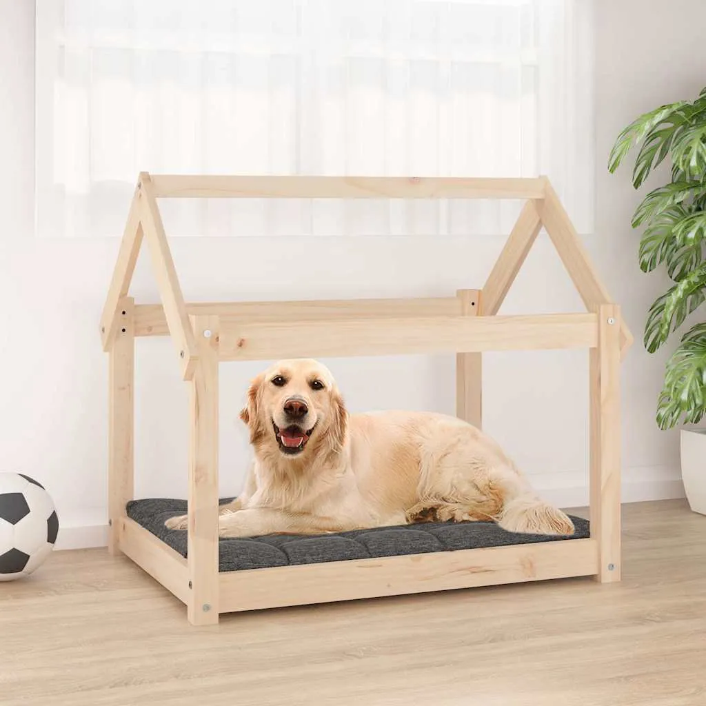 vidaxl krevet za pse 81x60x70 cm od masivne borovine - slika 1