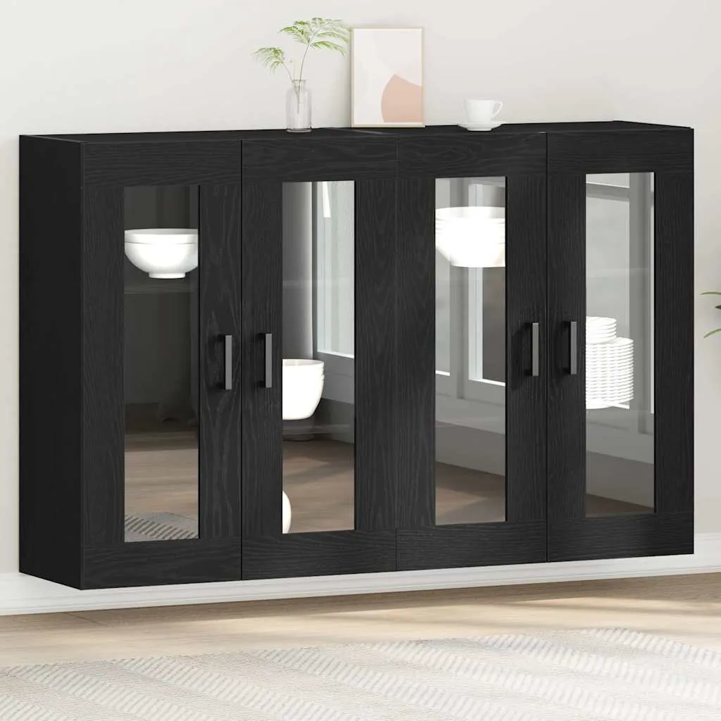 vidaXL Zidni ormari 2 kom. Crni hrast 69,5 x 34 x 90 cm - Venlo
