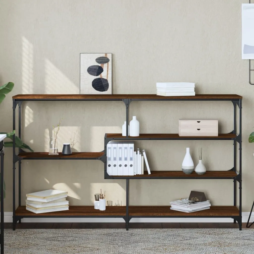 vidaXL Konzolni stol boja smeđeg hrasta 160x32x95 cm konstruirano drvo - Venlo