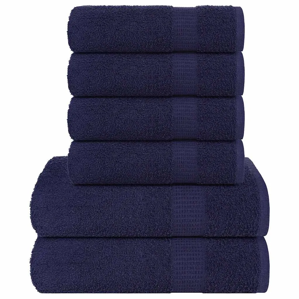 vidaxl set ručnika frogn od 6 dijelova tamnoplave boje 360 g/m² - slika 1