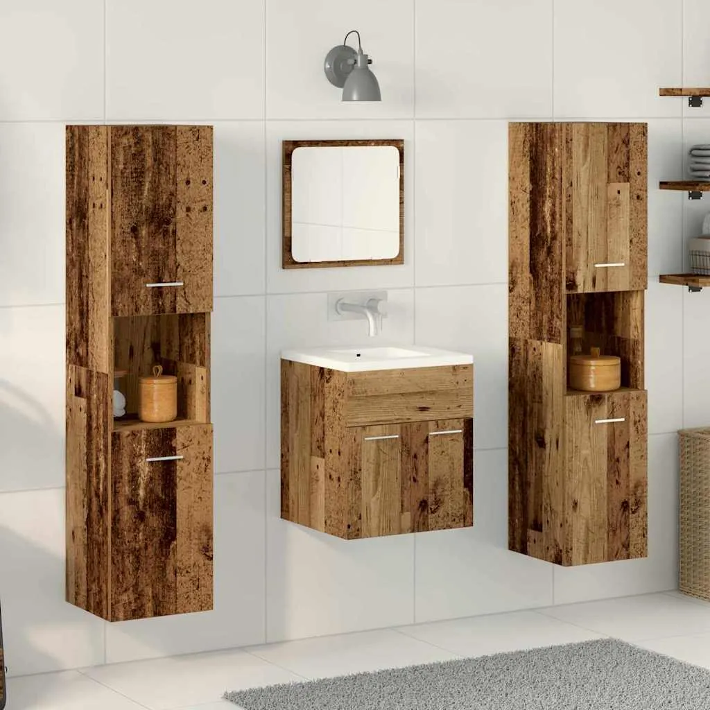 vidaXL Set namještaja za kupaonicu 4 kom. Staro drvo 41 x 38,5 x 46 cm - Venlo