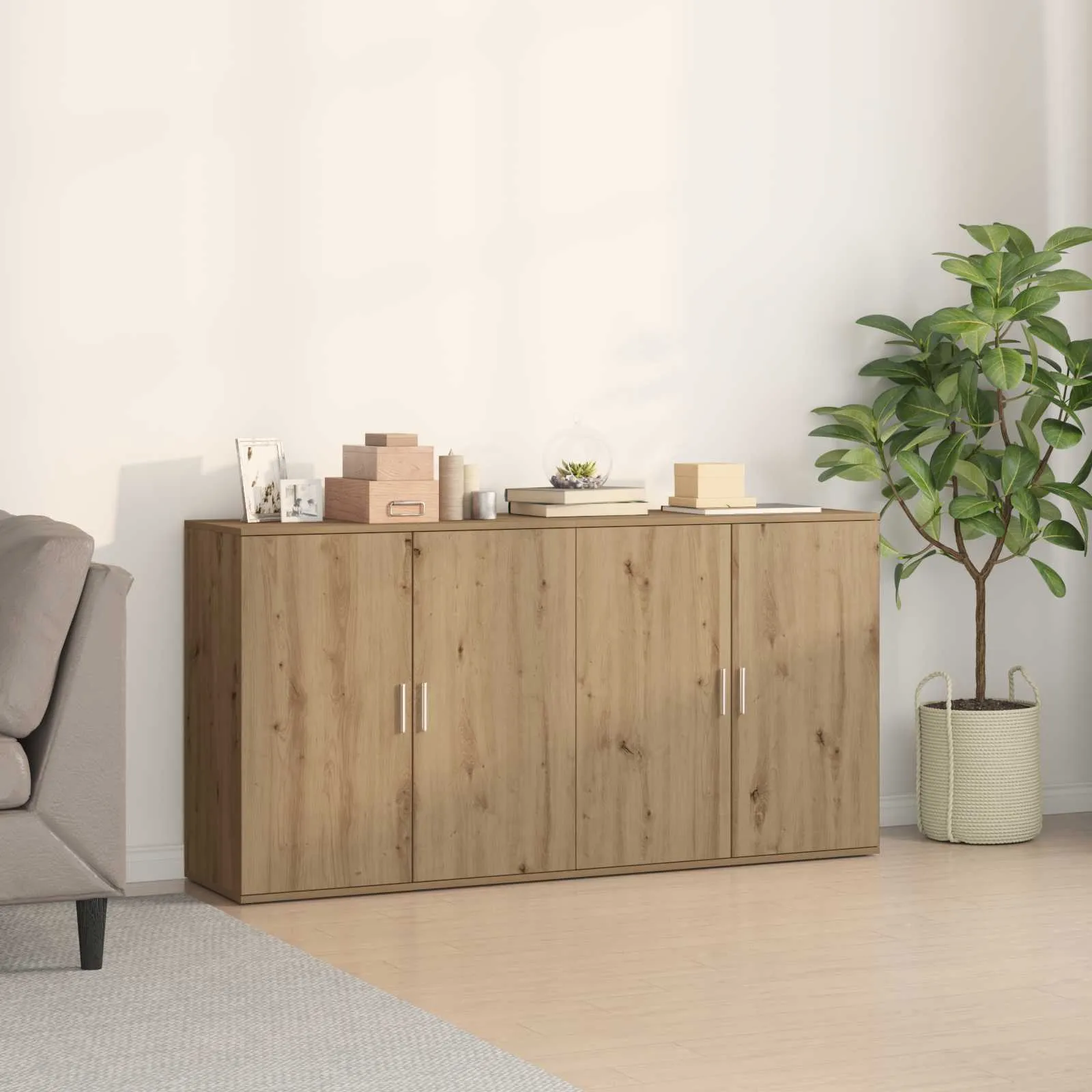 vidaXL Kreveta 2 kom. Umjetnički hrast 79 x 38 x 80 cm - Venlo