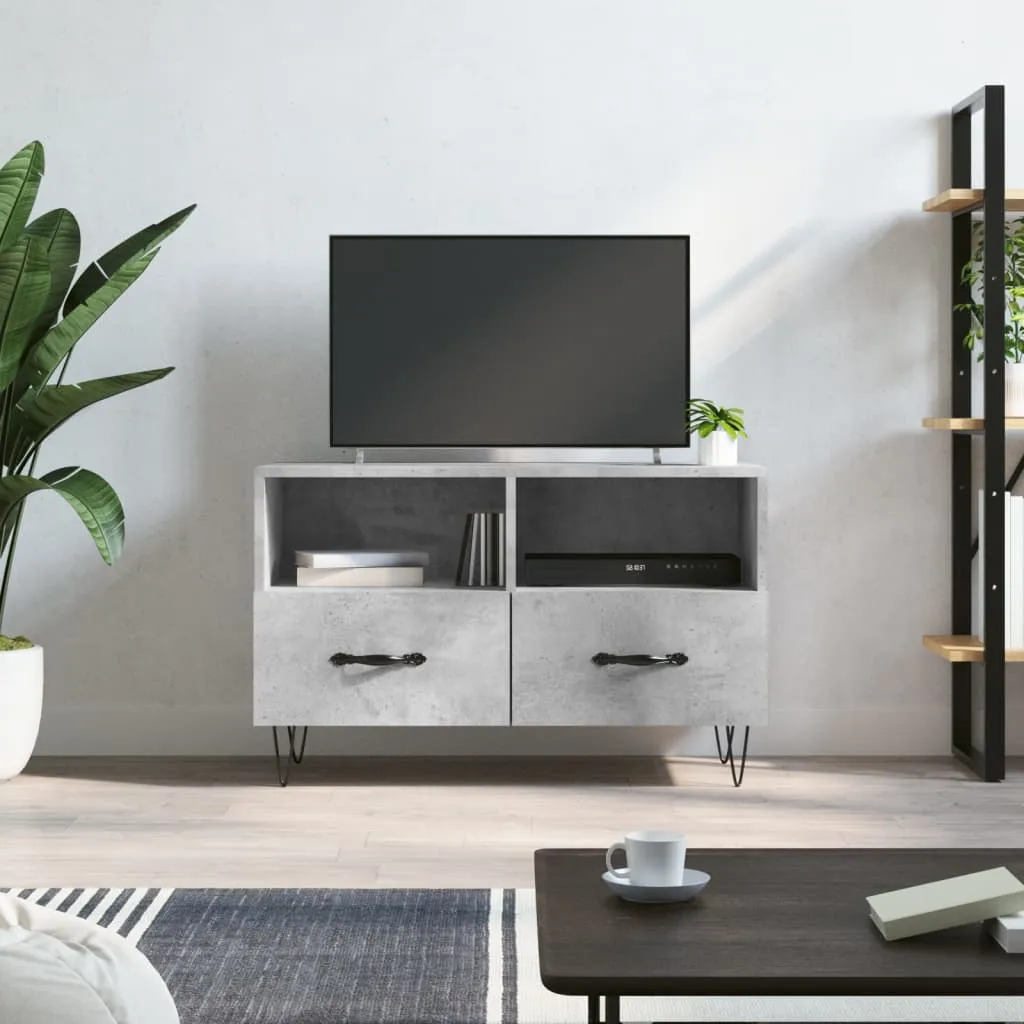 vidaXL TV ormarić boja betona 80 x 36 x 50 cm konstruirano drvo - Venlo