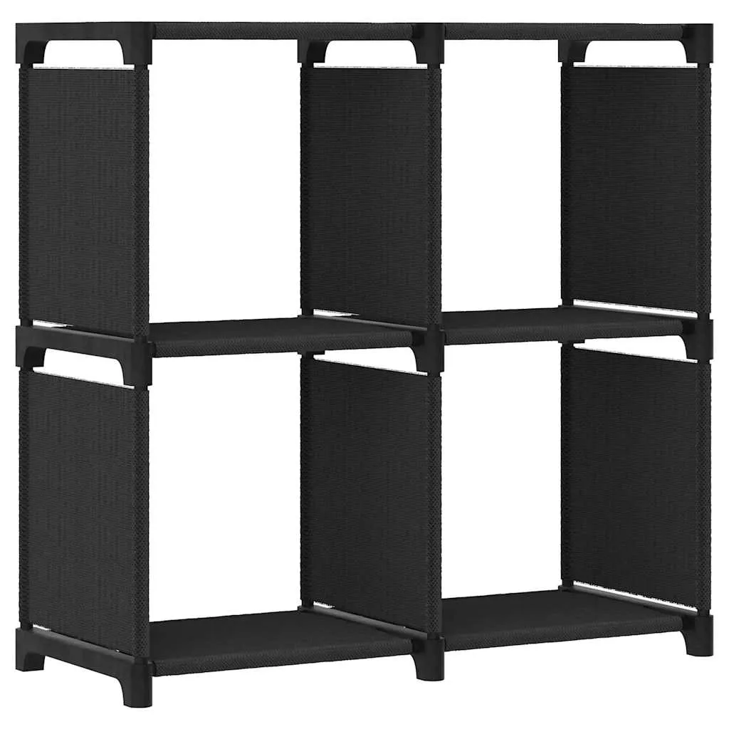 vidaXL Police za izlaganje s 4 kocke od tkanine 69 x 30 x 72,5 cm crne - Venlo