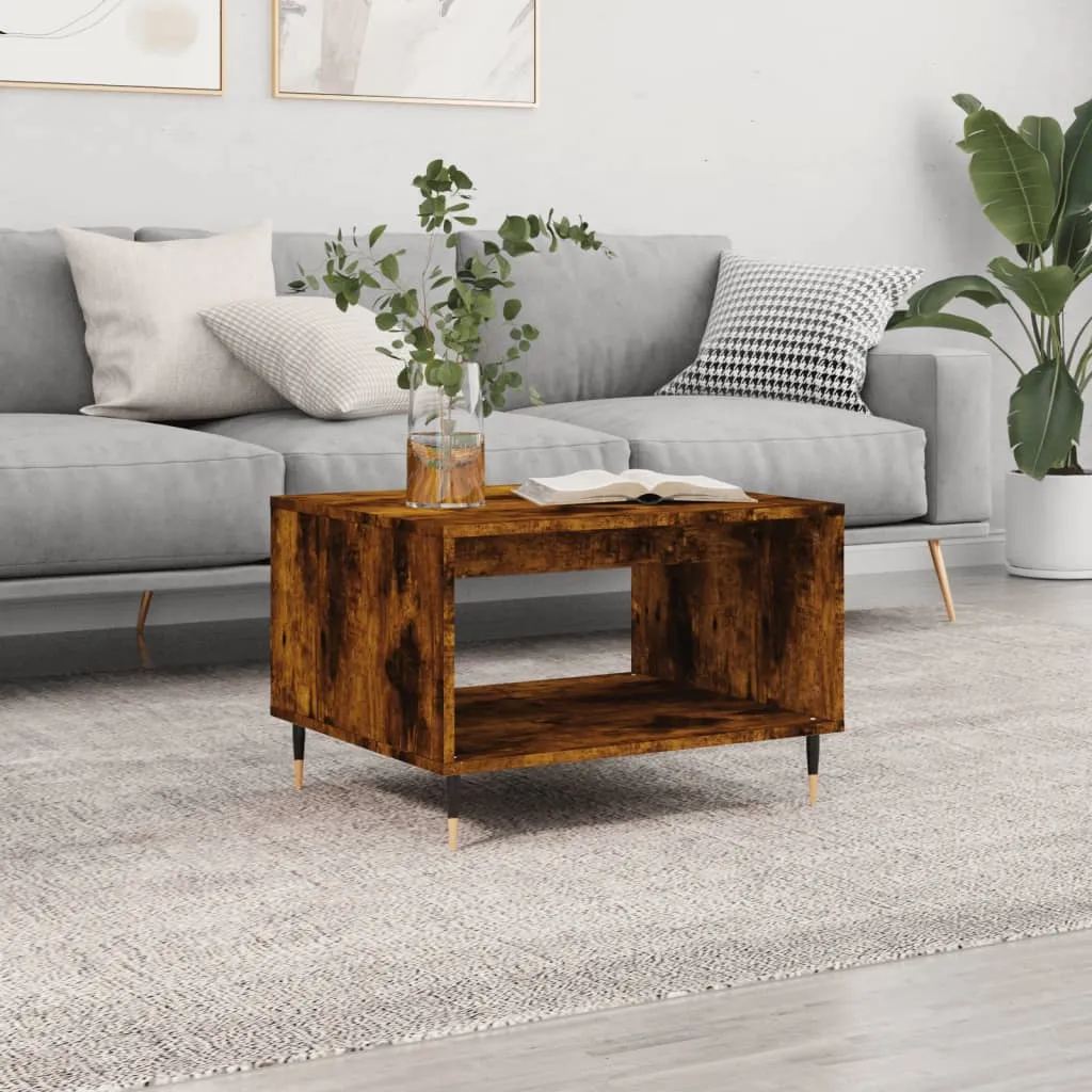 vidaXL Stolić za kavu boja hrasta 60 x 50 x 40 cm konstruirano drvo - Venlo
