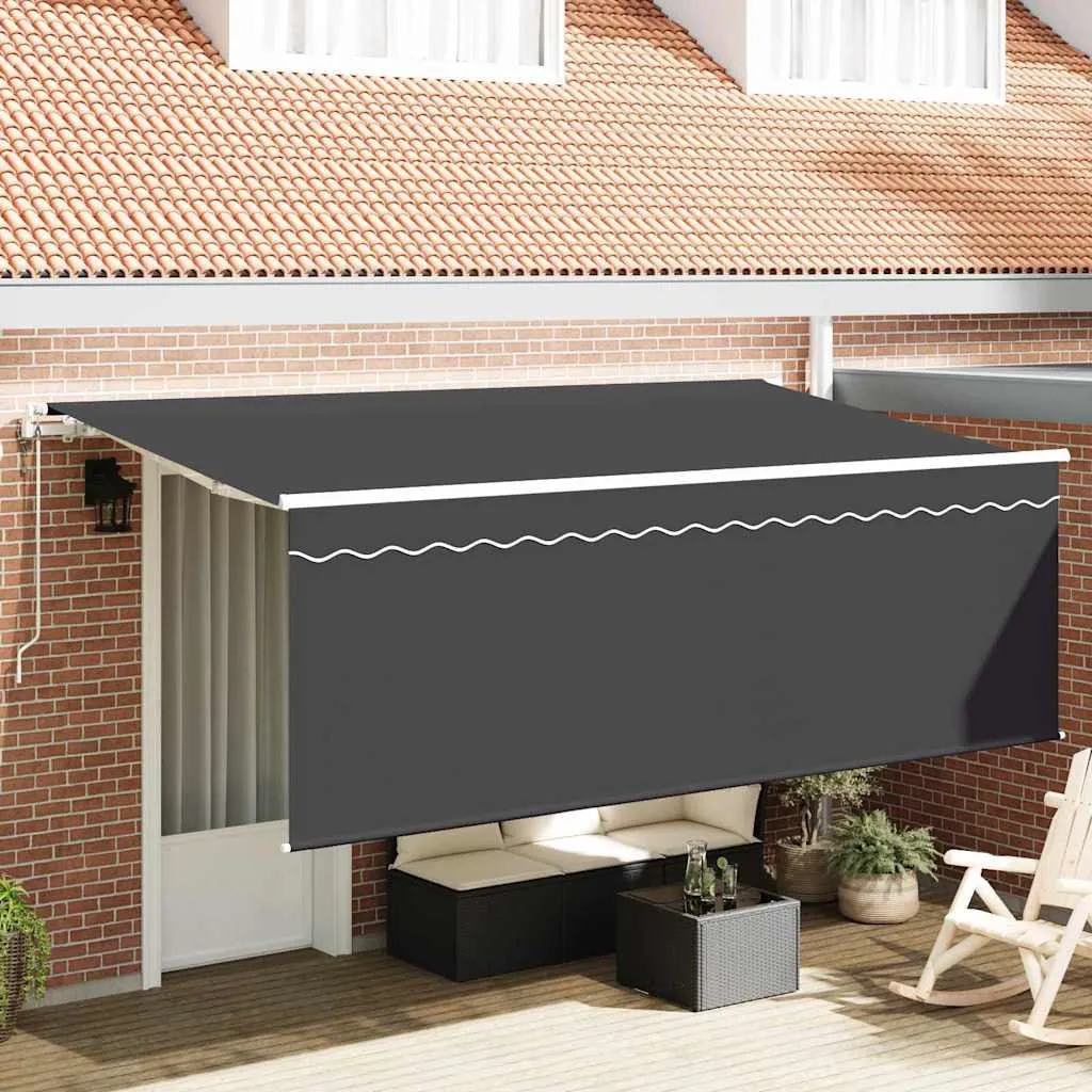 vidaXL Povlačivi tende Antracit 350 x 200 cm Poliester i aluminij - Venlo