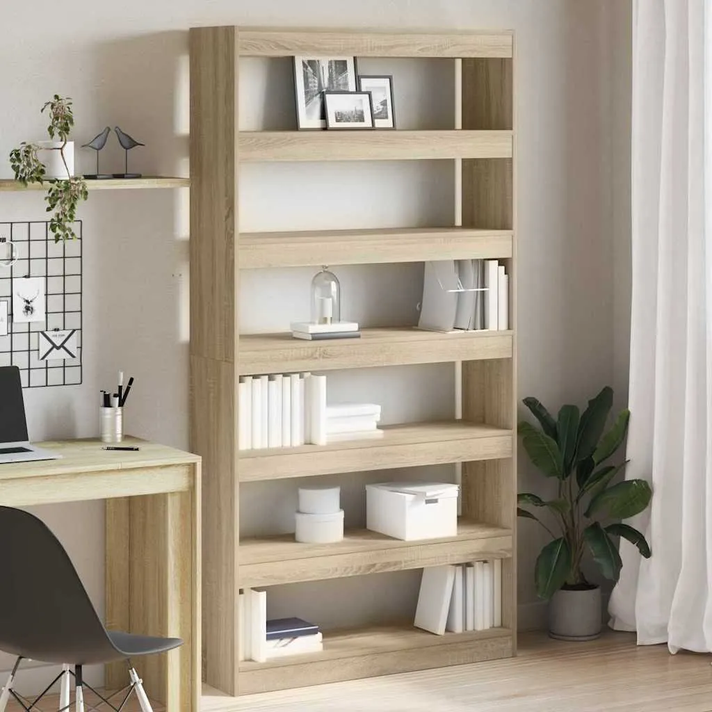 vidaXL Ormarić za knjige 6 razina 100 x 30 x 198 cm Konstruirano drvo - Venlo