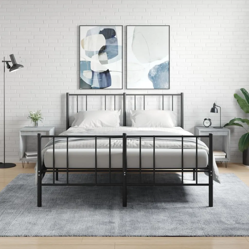 vidaXL Noćni ormarići 2 kom boja betona 40x35x50 cm konstruirano drvo - Venlo