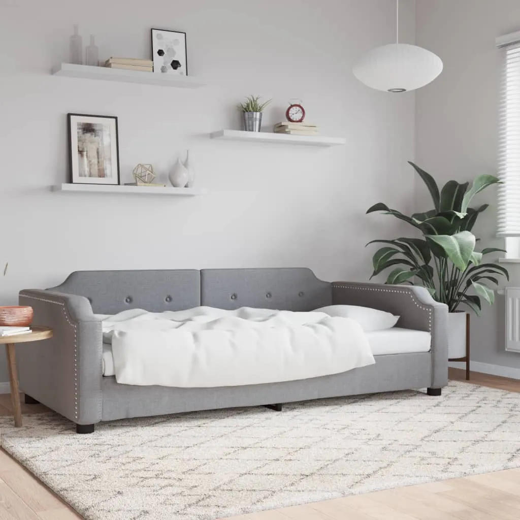 vidaXL Dnevni krevet svjetlosivi 90 x 190 cm od tkanine - Venlo