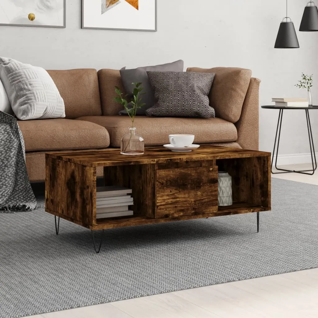 vidaXL Stolić za kavu boja hrasta 90x50x36,5 cm konstruirano drvo - Venlo