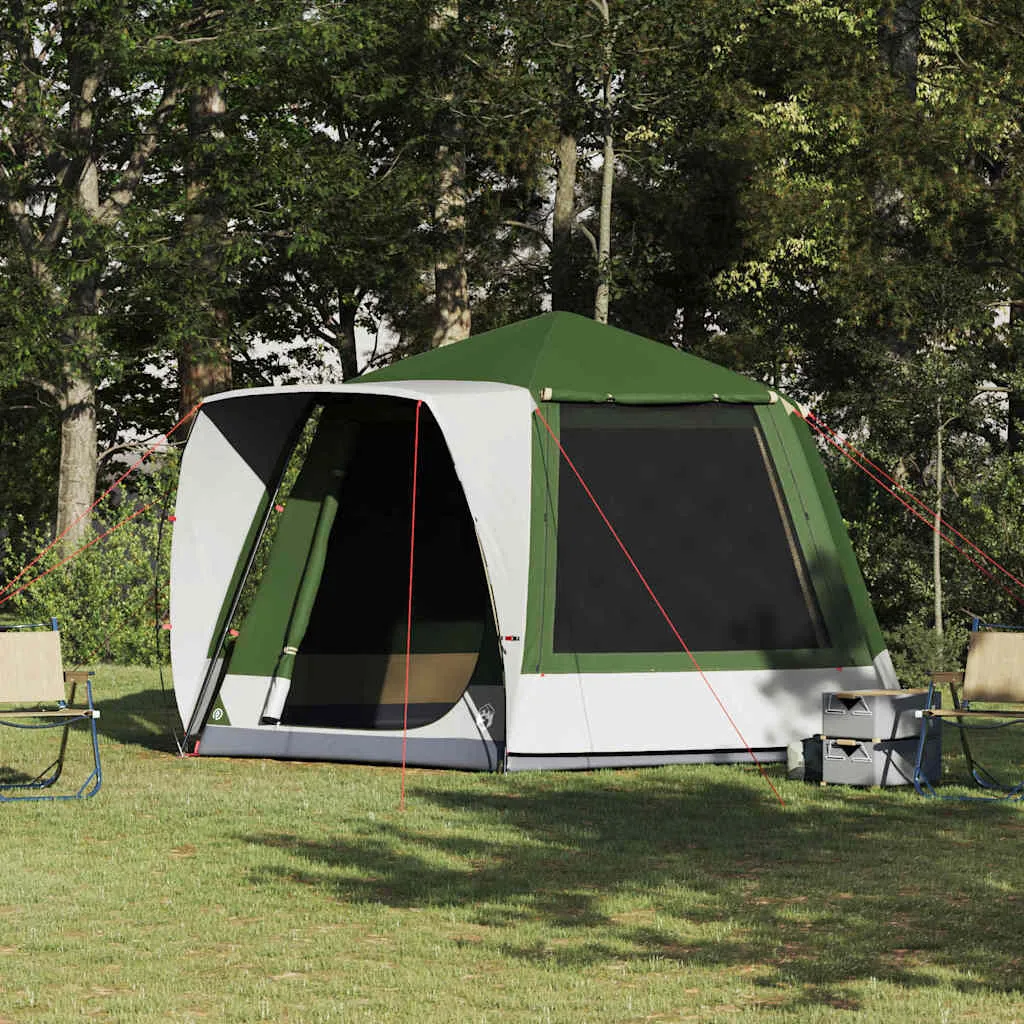 vidaxl kamping šator kabina zelena 420 x 420 x 227 cm poliester - slika 1