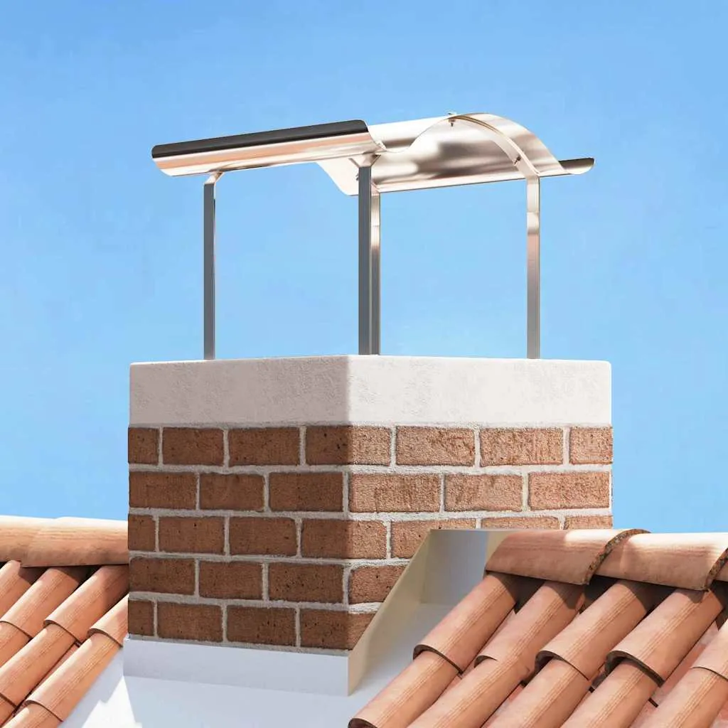 vidaxl dimnjački poklopac srebrna 59,5 x 50 x 36,5 cm nehrđajući čelik - slika 1