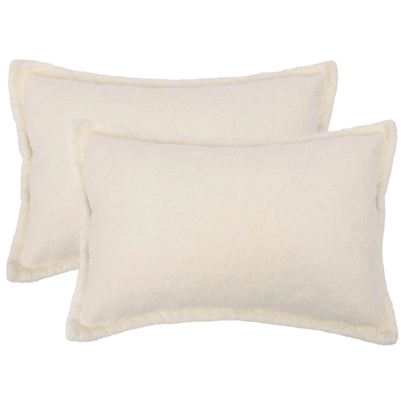 vidaxl presvlaka za jastuk 2 pcs houten krem 50 x 75 cm bouclé - slika 1